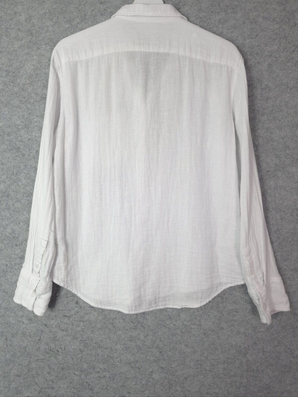 J. Crew Garçon Classic Fit Button-Up Shirt In White Cotton-Linen Blend Gauze - Picture 3 of 10